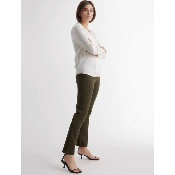 Quince Women's Wide Leg Pants - Olive - Picture 4 of 11